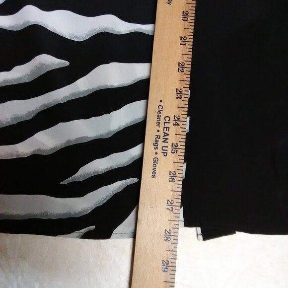 Vintage BOB MACKIE Wearable Art 100% SILK Black Zebra Shirt Large / L - Picture 8 of 14